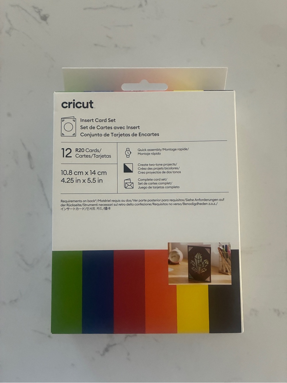 Cricut Insert Cards Fingerpaint Sampler R20 12 Count 4.25 x 5.5 New